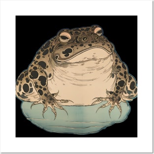 Japanese Frog: Asian American and Pacific Islander Heritage Month, United States on a Dark Background Posters and Art